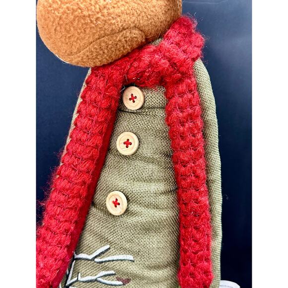 Lot of 4 Moose Reindeer Plush Christmas Holiday Decor Rustic Cabin Lodge Decor - Picture 5 of 14